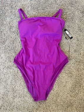 TA3 Squarey Mesh Contour One-Piece Swimsuit Orchid 3X Regular/Long NWT
